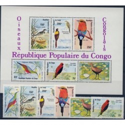 Kongo - Nr 771 - 76 Bl 25 1980r - Ptaki