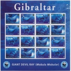 Gibraltar - Nr 1150 - 53 Klb 2006r - WWF - Ryby